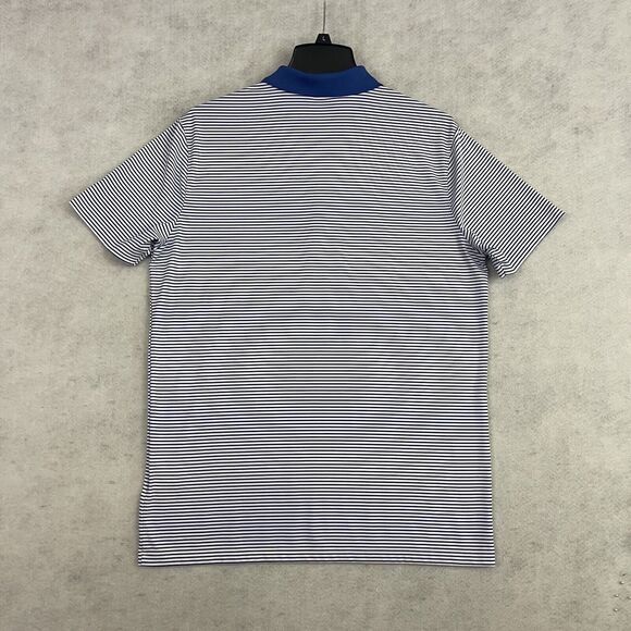 Nike Golf Performance Dri Fit Polo Shirt Mens Medium Striped Short Sleeve Logo - Picture 7 of 11